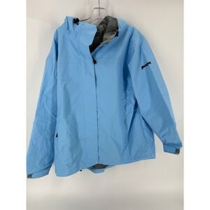 Bimini Bay Outfitters Waterproof Breathable Jacket Womens XXL Blue Hooded Coat‎